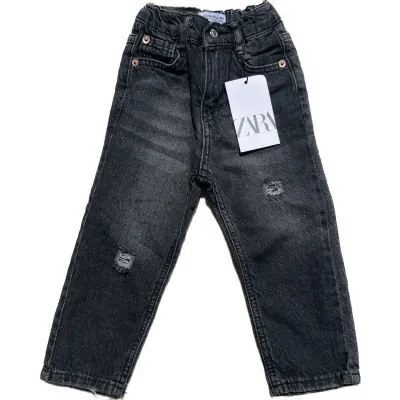 Брюки (92-116) джинс черный 562 - детский магазин одежды BAZBY.RU Евпатория. Доставка по Крыму.