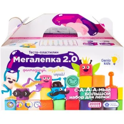 Набор для детской лепки "Мегалепка 2.0"Genio Kids TA2010 - в большом ассортименте в супермаркете BAZBY в Евпатории. Доставка по Крыму по выгодным ценам