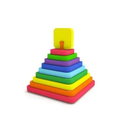 Пирамидка ElBasco Toys Квадрат 16-002 - в большом ассортименте в супермаркете BAZBY в Евпатории. Доставка по Крыму по выгодным ценам